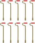 Bathroom Interior Door Key, Bedroom Emergency Key for Interior Doorknobs or Levers - 10 Pack (Red)