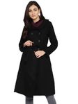 PoshBery Athena Women Maroon Solid Longline Overcoat (XXL)