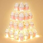 4 Tier Cupcake Stand with LED Strin