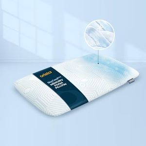 Orista SkyCool™ Memory Foam Pillow – Thin Size, Contour Support, Breathable Cover, Ergonomic for Back & Side Sleepers, Ideal for Cool, Restful Sleep| 24 x 16 x 3 Inch