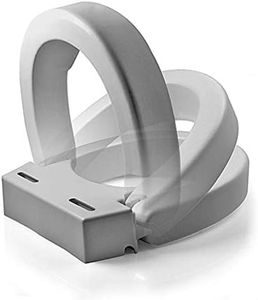 Ableware Hinged Elevated Toilet Seat, Standard, White, 1