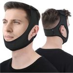 Anti Snoring Devices, Chin Strap for Sleeping, Anti Snoring Chin Strap for CPAP Users, Adjustable Breathable Chin Strap for Men and Women Sleeping,Non-Stick Hair,Don't Fade,Skin-Friendly, 1PCS