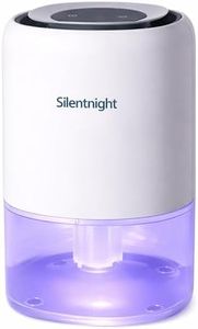Silentnight Airmax 300 Dehumidifier - Small 1000ml Air Dehumidifier for Home Bedroom Bathroom with Quiet Peltier Technology, Auto Shut Off and Night Light - for Damp Mould Moisture Drying Clothes