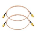 Bingfu SMA Female Bulkhead Mount to SMA Male RG316 Antenna Extension Cable 2 feet 60cm 2-Pack Compatible with 4G LTE Router Gateway Cell Phone Signal Booster Cellular Amplifier SDR USB Dongle Receiver