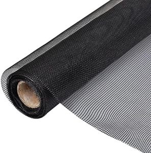 vidaXL Fiberglass Mesh Roll Insect Screen 100x500cm Black Window Door Net