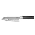 Berghoff Essential Stainless Steel Santoku Knife 7" with Plastic Handle and Holes, Satin Finish