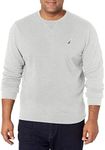 Nautica Men's Basic Crew Neck Fleece Sweatshirt, Grey Heather, Large