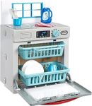 Little Tikes First Dishwasher - Realistic Pretend Play Appliance for Kids - Interactive Toy with 14 Kitchen Accessories For Kids Ages 2+ , Small, Grey