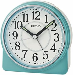 Seiko Marui Bedside Alarm Clock, Metallic Blue