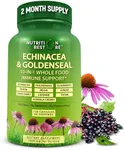 Echinacea Goldenseal Capsules - 10 in 1 Immune Support Supplement - 1455mg - Vegan Echinacea Capsules Supplement Made With Organic Whole Foods - Herbal Immune System Support - 2 Month Supply