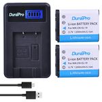 DuraPro 2Pcs 3.7V 1200mAh EN-EL19 EN EL19 Camera Battery + LCD USB Charger for Sony NP-BJ1 Battery; Nikon Coolpix S2600 S2700 S3100 S3500 S4100 S4150 S4400 S5200 S6400 S6900