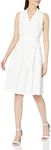 Anne Klein Women's Notch Collar WRAP W/Full Skirt, Bright White