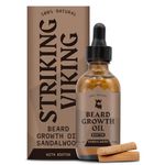 Striking Viking Beard Oil for Men with Biotin - Sandalwood Beard Oil for Thickening, Softening & Conditioning - Naturally Derived Beard Oil for Facial Hair for Men, 2 Fl Oz (Pack of 1)