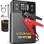 VTOMAN X1 Jump Starter with Air Compressor, Car Battery Jumper Starter (2500A, Up to 8.5L Gas/6L Diesel Engine) with 150PSI Auto Tire Inflator, 12V Portable Booster Pack, Lithium Jump Box Charger-Gray