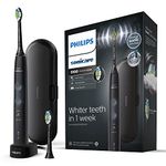 Philips Sonicare ProtectiveClean 5100 Electric Toothbrush, Black, with Travel Case, 3 x Cleaning Modes & 2 x Whitening Brush Head, (UK 2-pin Bathroom Plug) - HX6850/39