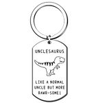 QMVMV Funny Uncle Gifts Unclesaurus Keyring from Niece Nephew Birthday Christmas Thanksgiving Gifts for Uncle