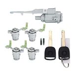 Ignition Switch Cylinder & 4X Left Right Door Lock Cylinder w/ 2 Keys Compatible with Honda 2003-2005 Civic 2002-2006 CR-V 2003-2011 Element 2004 2005 S2000