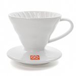 HARIO V60 Plastic Coffee Dripper, White, Size 2