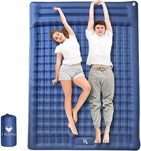 ZRCOHU Camping Sleeping Pad 5 Inch Ultra-Thick Self Inflating Double Camping Air Mattress Built-in Foot Pump Ultralight Waterproof Sleeping Mat for Camping Backpacking Hiking Traveling Tent (Blue)