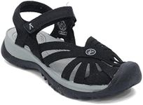 Keen Women's Rose Sandal, Black Neutral Grey, 8.5 US