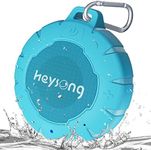HEYSONG Bluetooth Shower Speaker, IP67 Waterproof Portable Bathroom Speaker HD Sound, Built-in Mic, Bass, Floatable, True Stereo Wireless Mini Speaker for Travel, Boat, Kayak, Beach