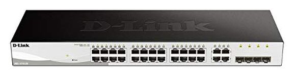 D-Link DGS-1210-28 28-Port Layer 2 Smart Managed Gigabit Switch with 4 x SFP Ports, Desktop or Rackmount, Fanless