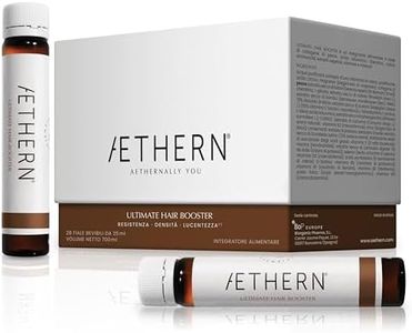AETHERN Ultimate Hair Booster - Integratore Liquido con Biotina per la Anticaduta e Ricrescita dei Capelli. Pronto da Bere. Clinicamente Testato per Capelli più Forti e Brillanti. 28 Fiale