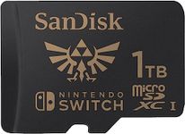 SanDisk 1TB microSDXC card for Nintendo Switch consoles, Zelda edition, up to 100 MB/s, Nintendo gaming storage, Nintendo Licensed Product, UHS-I, Class 10, U3,