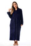 Just Love Plush Zipper Lounger Robe 6729-NVY-2X Navy