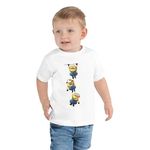 HS PRINT Cartoon Minion Character White Cotton Round Neck Half Sleeve Kid T-Shirt