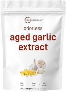 Micro Ingredients Odorless Garlic 7500mg Per Servings, 300 Softgels | 2 Years Aged Garlic Extract, Grown Allium Sativum Bulb | Potent Antioxidant Supplement, Immune Support, and Heart Health