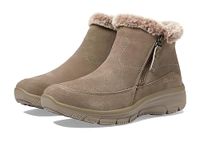 Skechers Women's Easy Going Cool Zip Ankle Boot, Taupe, 6 UK