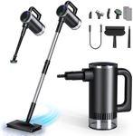 11-in-1 Steam Mop - Detachable Handheld Steam Cleaner with 380mL Tank, 260℉ Floor Steamer for Hardwood, Tile, Grout, Windows, Bath & Kitchen - 3-Level Steam Control, Multi-Purpose Floor Steam Cleaner