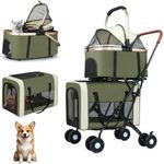 Double Pet Stroller for Dogs and Ca