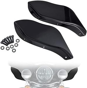 Amazicha Black Fairing Air Deflectors Side Wings Windshield Side Cover Shield Compatible for Harley Davidson Street Glide Electra Glide Tri Glide 1996-2013