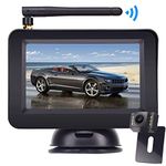 Wireless Reversing Camera, DOUXURY 4.3'' LCD Rear View Monitor + 170° Wide Angle IP68 Waterproof Rear View Camera, Night Vision Universal for Car Van Semi Truck