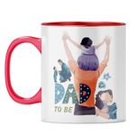 YuBingo Becoming a Dad Mug - Precious Fatherhood Gift, Red Inner & Handle (Red Inner & Handle, Tea Cup, 310ML)