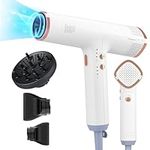 1875W High-Speed Professional Hair Dryer with Diffuser, Quico Powerful Blow Dryer with 110000 RPM Motor, Faster Salon Ionic Hair, Adjustable Temp and Speed, Portable Hair Dryer for Home Travel, Gifts