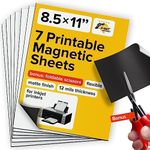 Inkjet-Optimized Printable Magnetic Sheets - 8.5x11 Magnet Paper for DIY Stickers, Decorations, Labels - Easy to Print, Cut & Create Your Own Magnets (Matte, 7pcs)