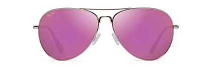 Maui Jim Unisex's Mavericks Sunglasses, Rose Gold/Maui Sunrise Polarized, Medium