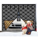 Garage Door Insulation Kit Magnetic Thermal Curtain for Winter 10x10' 8x9' 15x10' Enhanced Weighted Bottom, Soundproof Insulated Garage Screen(Black,2.4x2.4M/8x8FT)