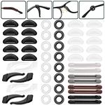 VEGCOO 26 Pairs Silicone Anti-Slip Glasses Ear Hook Grip Adhesive Eyeglasses Nose Pads Eyeglasses Temple Tips Sleeve Retainer Ear Gripper Holders