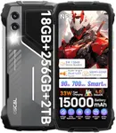 OSCAL Rugged Smartphone Unlocked,2024 Pilot 1 Rugged Phone,15000mAh,33W Fast Charge,18GB+256GB/2TB Expand,4G Waterproof Mobile Phone, Dual SIM Card/1 TF Slots,6.67" Display,Android 14,NFC (Black)