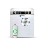 Geemarc Amplicall 100 - Wireless Receiver for Home Alert System with Loud Alarm and Flashing Lights - Works as Doorbell and Phone Ringer Amplifier, Sound Detector, and SOS Alarm - For Hearing Impaired