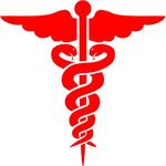 CVANU (Pack of 2) Red Doctor car decal sticker(11Cm X 11Cm)