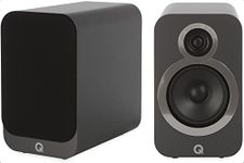 Q Acoustics 3020i Bookshelf Speakers Pair - 2-Way Reflex Enclosure Type, 5" Bass Driver, 0.9" Tweeter - Stereo Speakers/Passive Speakers for Home Theater Sound System (Graphite Grey)