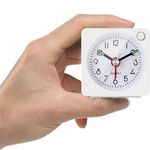 YouJabz Travel Analog Alarm Clock, Ultra Small Clock with Snooze and Light Function, Super Silent Non Ticking, Battery Operated, Easy to Setup, Back to School, Learning Awards Student gift