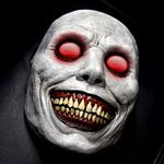 Halloween Mask, Halloween Masks for Adults, Scary Cosplay Mask with Red Eyes, Creepy Halloween Mask, Halloween Decorations Horror Evil Face Party Cosplay Mask for Halloween Cosplay Party Gift