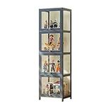 ORNBDDM Acrylic display cabinet,Display cabinet,Collectors Showcase,Exhibition Showcase,Wall Showcase,Living Room Showcase,Display cabinet with glass doors Fourlayerswide40cm grey