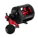 KastKing ReKon Level Wind Trolling/Jigging Fishing Reel,Round Conventional Baitcasting Reels,Size 20,Left Handed